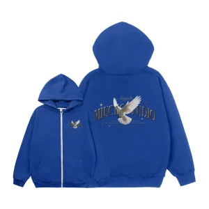 Áo hoodie zip nam local brand form rộng