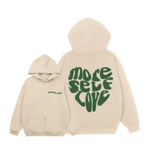 Áo hoodie zip nữ form rộng
